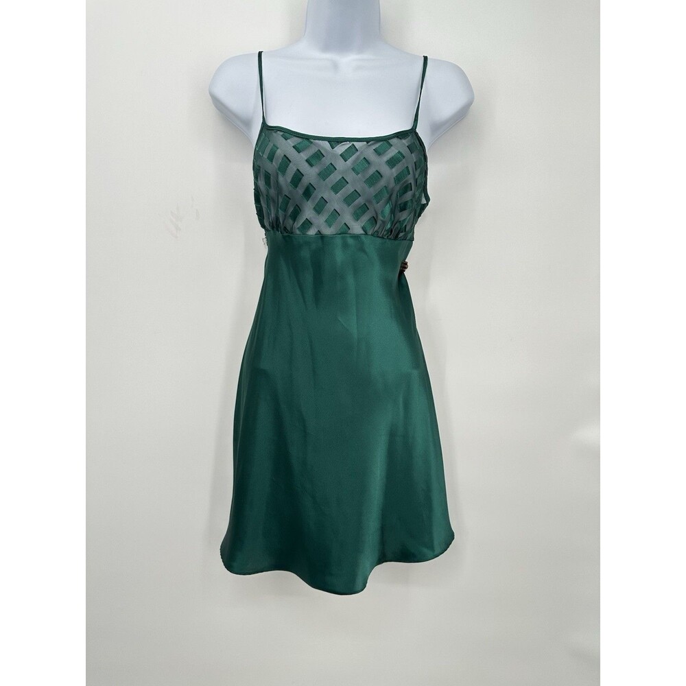 Vintage Victoria's Secret Gold Label  Satin Slip‎ Dress Lingerie Babydoll Sz S